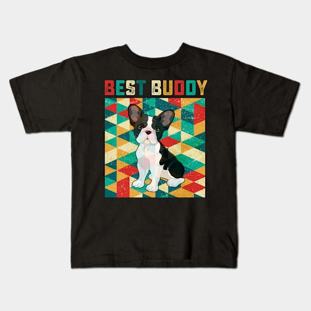 Best Buddy French Bulldogs Kids T-Shirt by danieldamssm